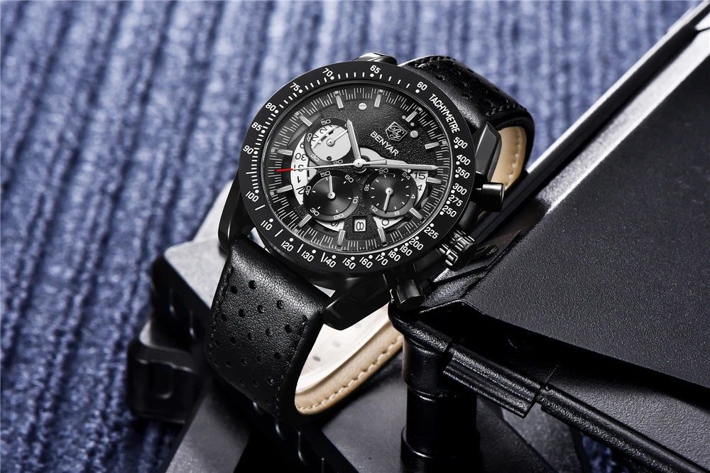 2021 New BENYAR Men's Quartz Watches Men's Business Sports Watches Military Waterproof Watches Men's Chronograph Reloj Hombres