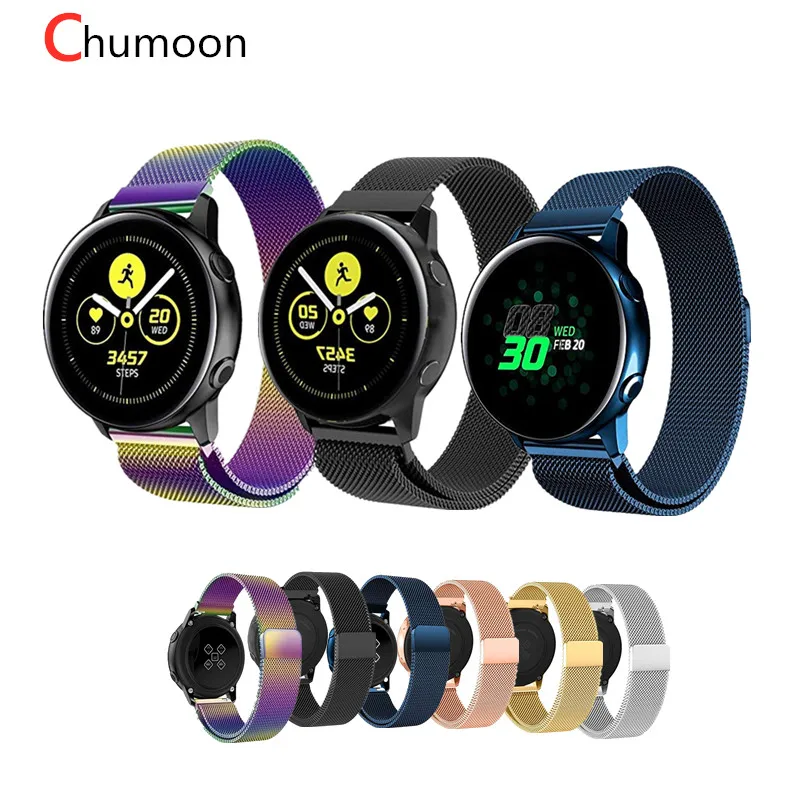 

22mm Milanese Loop Strap For Samsung Gear S3 Frontier Galaxy Watch 46mm 42mm Stainless Steel mesh watchband 20mm for S2 classic