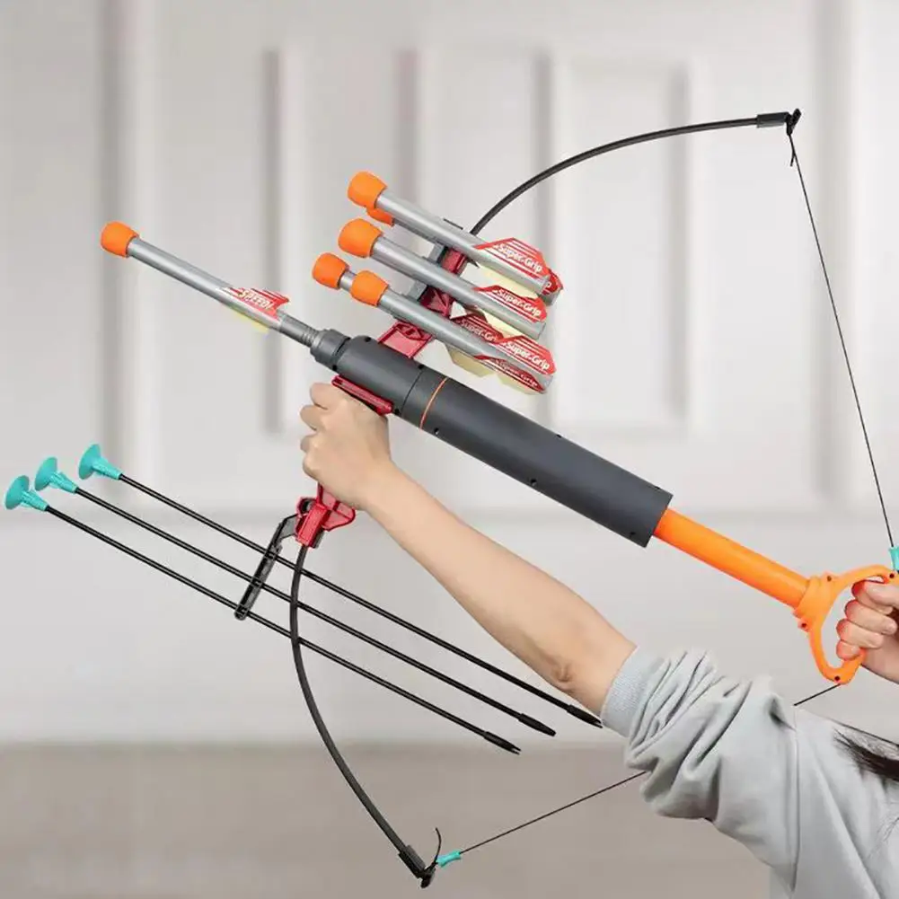 Boy Shooting Simulation Bow And Arrow Set Toy Children'S Bow Arrow Set Air Cannon Archery Toy Set