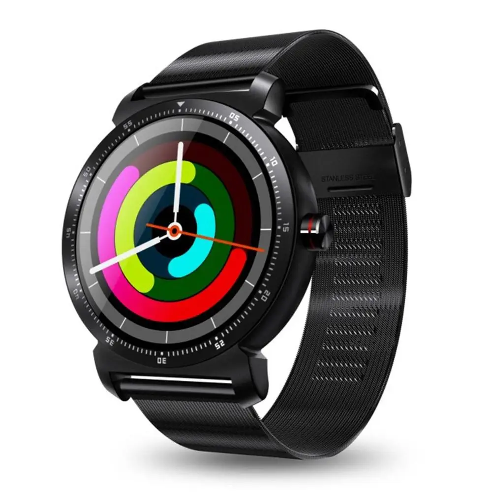 black steel Смарт-часы K88H Plus, пульсометр, шагомер, фитнес-трекер, круглый циферблат, Bluetooth, умные часы для Android IOS - Цвет: black steel