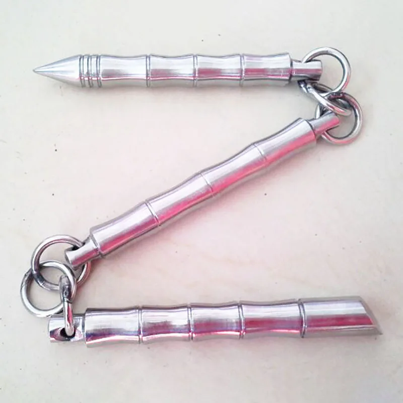 Thre-section whip-2 Короткий хлыст из нержавеющей стали, три секции/четыре секции, хлыст для самообороны, боевой хлыст, круглая хлыст, голова для боевых искусств, хлыст, кунг-фу - Цвет: Thre-section whip-2
