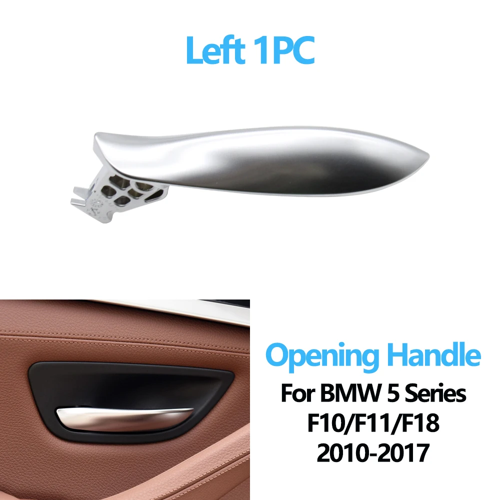 자동차 왼쪽 오른쪽 인테리어 도어 크롬 오프닝 핸들, BMW 5 시리즈 F10 F11 F18 520i 523i 525i 528i 535i 2010-2017