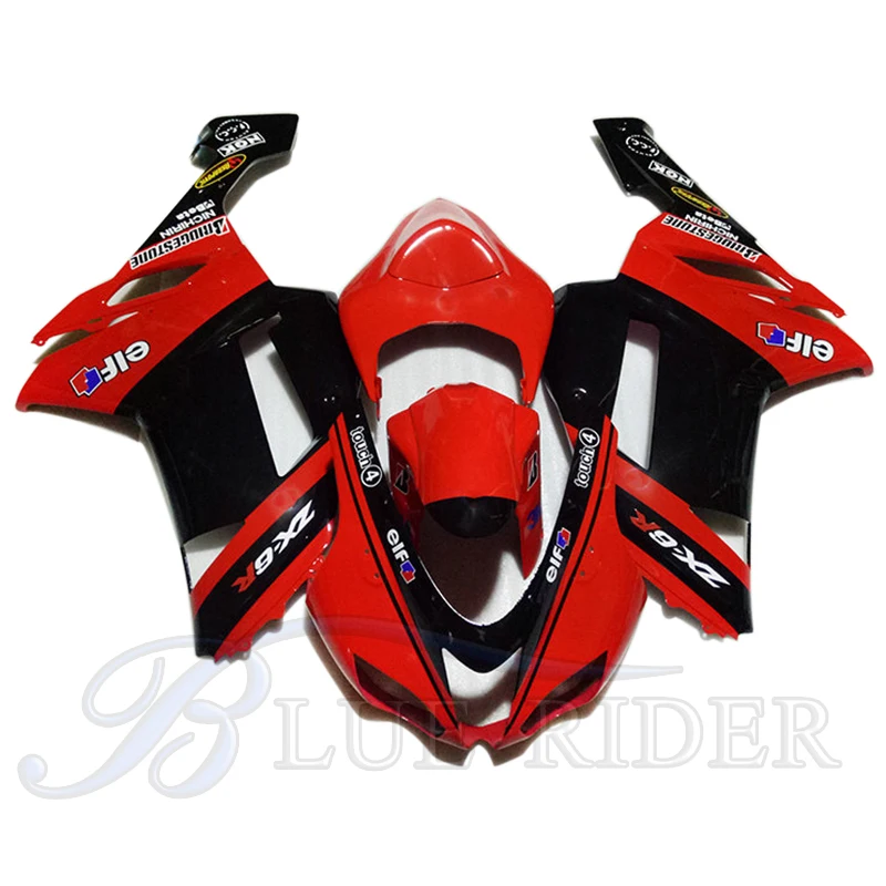 Набор обтекателей литьевой формы для KAWASAKI Ninja ZX6R 636 07 08 ZX 6R 2007 2008 zx6r ABS Красный
