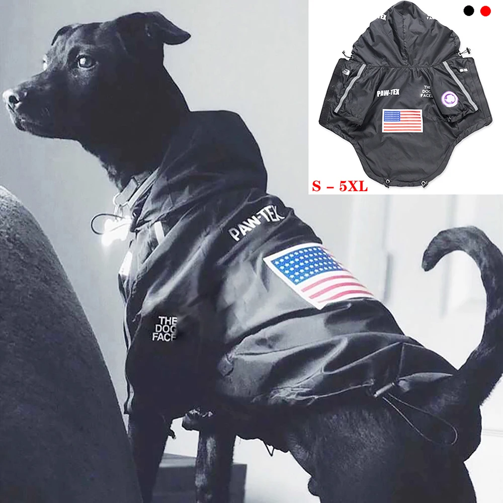 Abrigo para perros, impermeable, chaqueta reflectante para exteriores, con capucha, para cara de perro, para perros pequeños, medianos y grandes