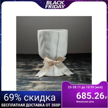 

Ceramic planter "Glass white" 11 * 11 * 16 cm