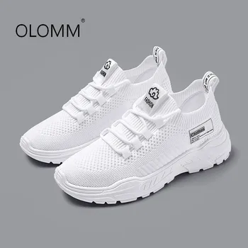 

2020 Spring and Summer Flying Woven Women's Shoes Casual Sports Breathable Mesh Wild Running Shoes