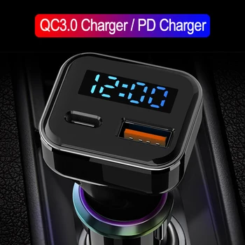 

JINSERTA QC3.0 Charger + Type-C PD Charger Smart Car Voltage Detection Charger 12V-24V Universal Cigarette Lighter Car Kit
