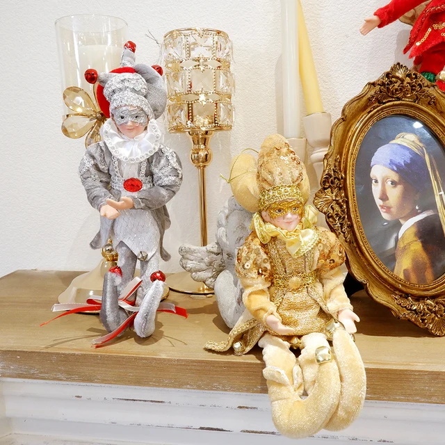 Karácsonyi Dekoráció Kézzel Készített Újévi Függő Ülő Elf Játék Plüss Karácsonyfa Dísz Ajándékok - Image 3