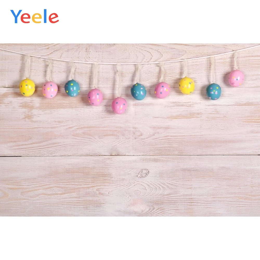 

Spring Easter Eggs Wood Board Floor Vinyl Baby Backdrop Photography Background For Photo Studio Photophone Photocall Photozone