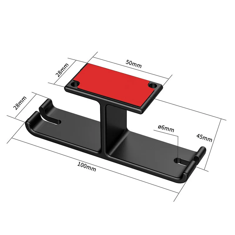 Headset Holder Under Desk Dual Aluminum Headphone Hook Mount with Cable Clip for All Headphones