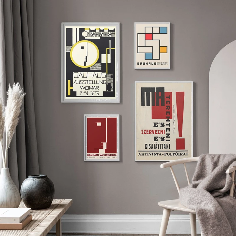 

Posters and Prints Bauhaus Ausstellung 1923 Weimer Exhibition Poster Wall Art Picture Canvas Painting for Room Home Decor