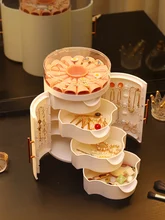  Jewelry Organizer 4-Layer Storage Drawers Portable Jewelry Box For Earring Ring Necklace Travel Case Display Jewelry Stand 