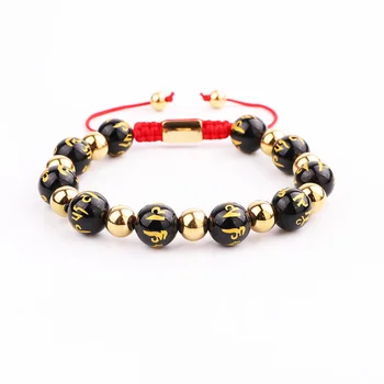 JARAVVI High Quality Natural Stone Buddha Tibetan Beads Macrame Friendship Bracelet Men Jewelry Gift