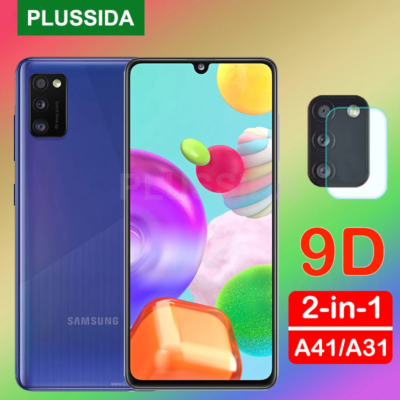 Чехол для Samsung Galaxy A41 A31 SamsungA41 A 41 стеклянный чехол с полным покрытием защитная