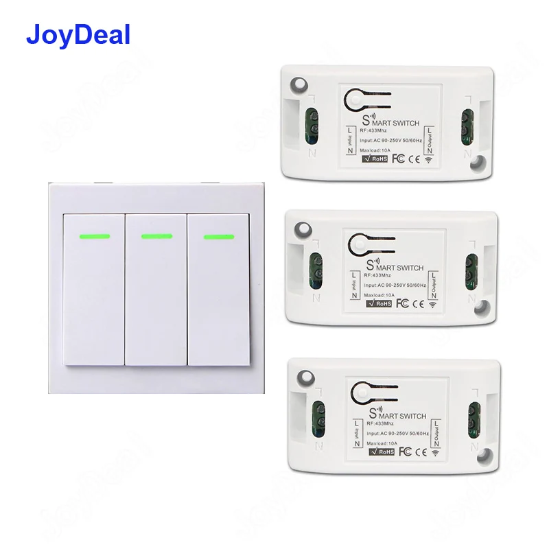 Беспроводной пульт дистанционного управления JoyDeal 433 МГц 110 В 220 переменного тока 3