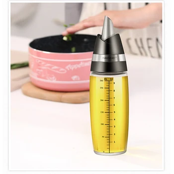 

ZQBXJDW Do not drip kitchen oil bottle vinegar bottle dispenser kitchen glass olive oil bottle leakproof kitchen tableware