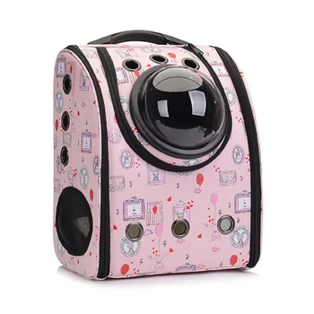 

Pet Carrier Backpack Expandable, Portable Breathable Rucksack with Mesh Opening-Visible Acrylic-Safety Belt-Pockets