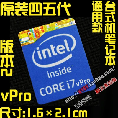 Premium Quality Core i7 Laptop/Desktop CPU Label Sticker Pack