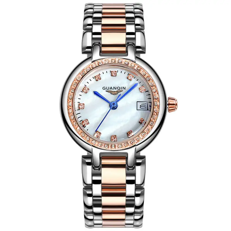 GUANQIN GQ15005 Relojes Mujer часы женские брендовые Модные Роскошные наручные часы с бриллиантами из нержавеющей стали водонепроницаемые винтажные часы