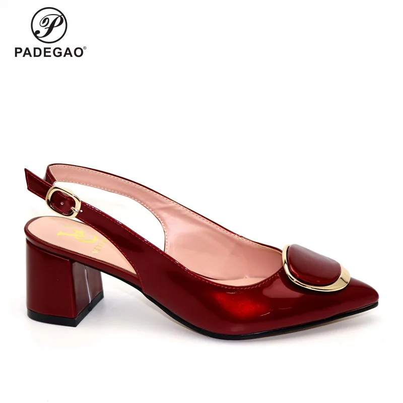 2020 Latest Design Nigerian Sandals without Matching Bags Set Decorated with Rhinestone Italian Peep Toe Shoes for Women Partyy | Обувь