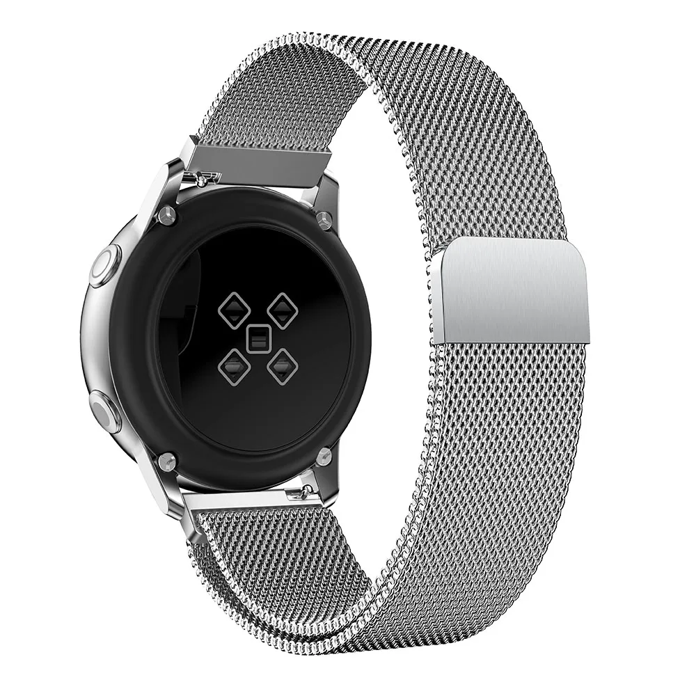 Для samsung Galaxy Watch Active 2 40 мм 44 мм ремешок Миланский Браслет на петле 20 мм ремешок из нержавеющей стали браслет для активных 2 полос