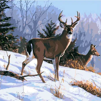 

Diamond Painting Deer Animal 5d Diy Mosaic Full Square Round Drill Diamant Of Rhinestone Daimond Embroidery Pictures Sale
