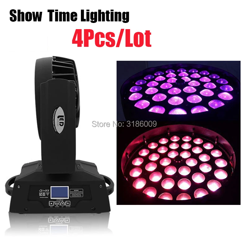 

Show Time High Quality Stage Led Zoom Wash 36x12w rgbw 4in1 Wash zoom moving head light flight case