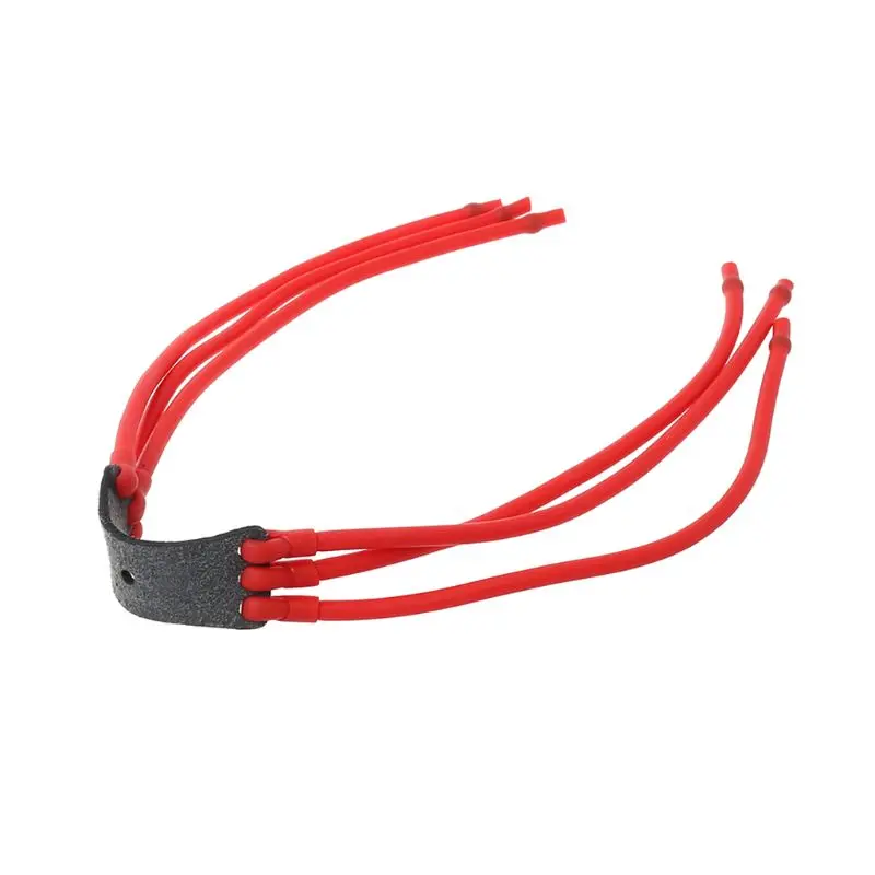 Slingshot Band Group Leather Pocket Rubber Band Latex Powerful Catapult Replacement Outdoor Hunting Shooting Tube Sling Elastic latex slingshot tube,slingshot rubber band