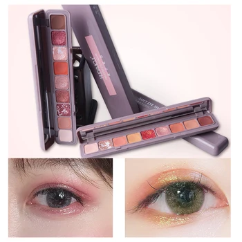 

Beauty 9 Shades Colors Glitter Sparkle Eyeshadow Palette Makeup Eye Shadow Mashed Potato Keyboard Eye Shadow TSLM1