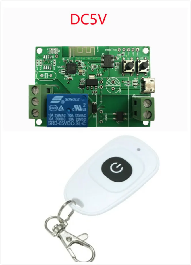 EWeLink 5 В/12 В/220 В Wifi переключатель беспроводной релейный модуль пульт дистанционного управления для Android/IOS приложение управление для умного дома - Комплект: DC5V plus Remote