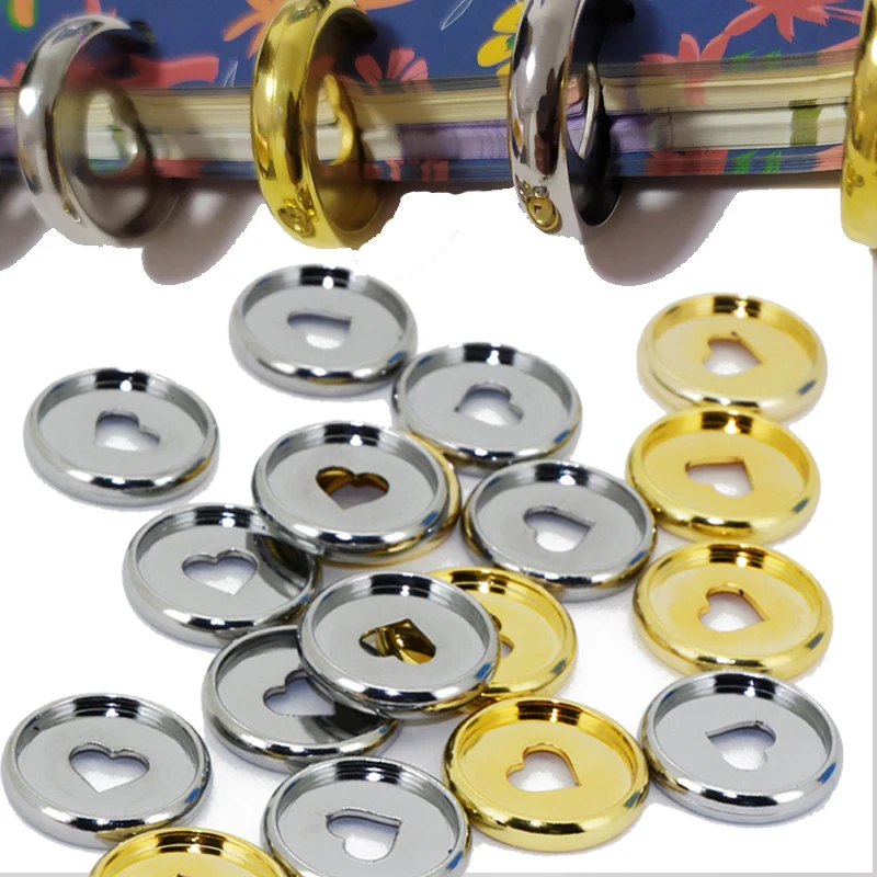 24 шт. Пластиковая кольцевая пряжка в форме сердца для ноутбука подходит блокнота