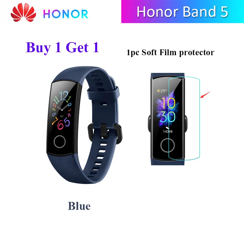 

Orginal Huawei HONOR Band 5 Smart wristband Sports Bracelet Fitness Tracker Heart Rate Monitor BT4.2 Waterproof Smart Watch men