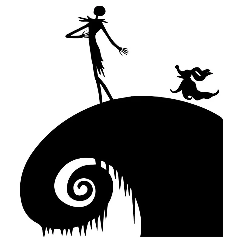 

Nightmare Before Christmas Car Sticker Jack Motorcycle Sticker Black/silver 14cm*15.9cm