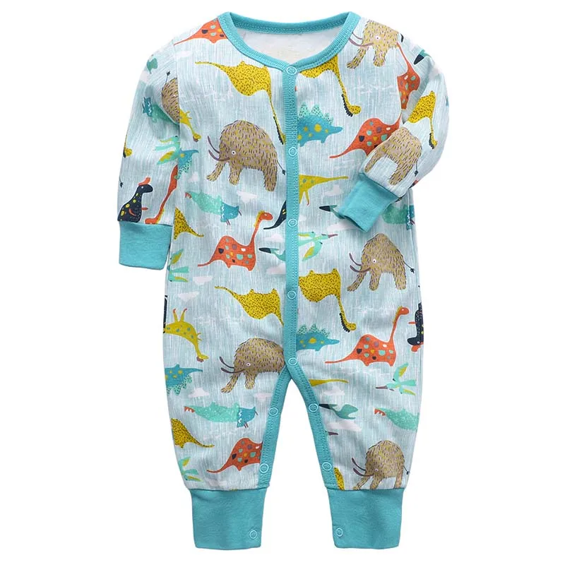 

High Quality Soft Newborn Clothing Baby Rompers Cartoon printing 100% Cotton Long Sleeve Infant Pajamas Kids Clothing