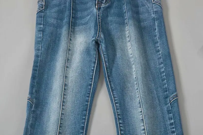 Высокая талия синие стрейч расклешенные джинсы брюки женские колокольчики эластичные Лоскутные Джинсовые эластичные джинсы женские брюки винтажные 0100