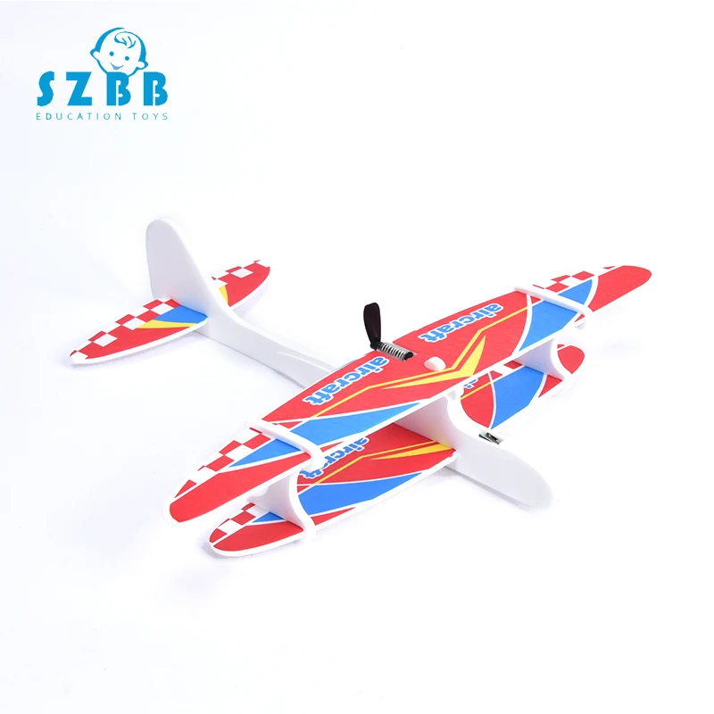 

Sz Steam Kids Toy Magic Roundabout Combat Aircraft Foam Paper Airplane Model Hand Throw Flying Glider Planes Toys For Children