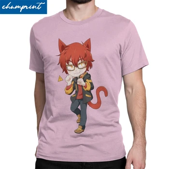 

Meowstic Mystic Messenger 707 Men's T Shirt MM BG Otome Game Funny Tees Short Sleeve T-Shirt Cotton Plus Size Clothes