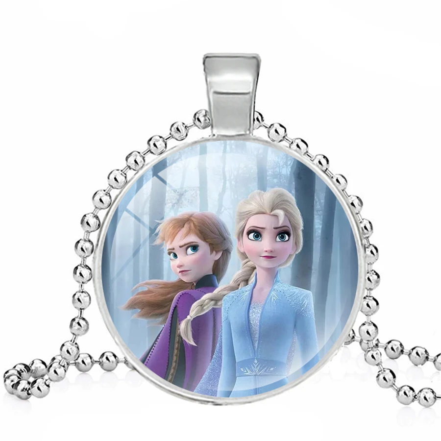 Beautiful Princess Elsa Anna Necklaces Snow Queen Pendants Necklace Jewelry Gift for Girl Anime Collares | Украшения и аксессуары