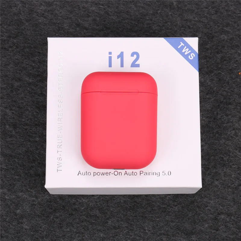 Red Inpods 12 наушники i7s i9s i11 i12 Tws беспроводные Bluetooth наушники гарнитура Прямая поставка - Цвет: Red
