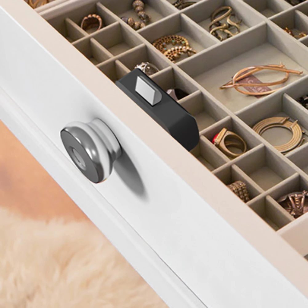

Electronic Fingerprint Cabinet Lock Chargeable Battery Aluminum Alloy Biometric Wardrobe Office Furniture Home Security Keyless