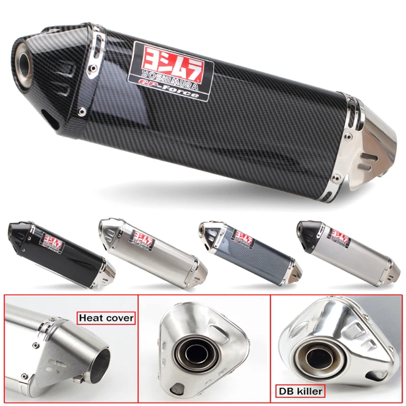 51Mm Moto Universale Yoshimura Gp Modificato Tubo Di Scarico Silenziatore In Fibra Di Carbonio Silenziatore Slip On Escape Moto Con Db Killer