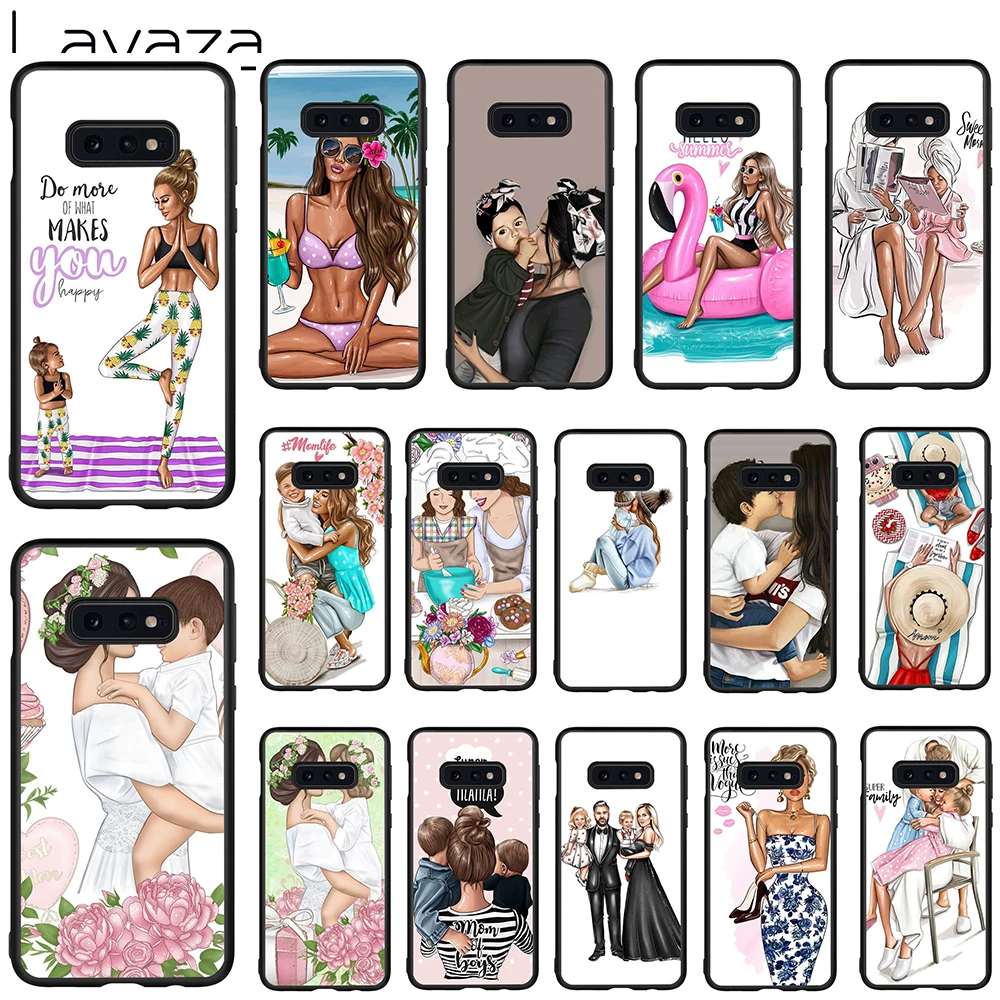 

Mom and baby child Soft Case for Samsung Galaxy Note 8 9 S7 edge S8 S9 S10 Plus S10e Cover