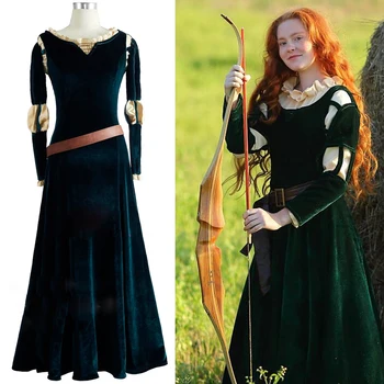 

Brave Movie Cosplay Princess Merida Cosplay Costume Outfit Halloween Party Princess Cosplay Clothes for Girl Fancy Drama Dresses