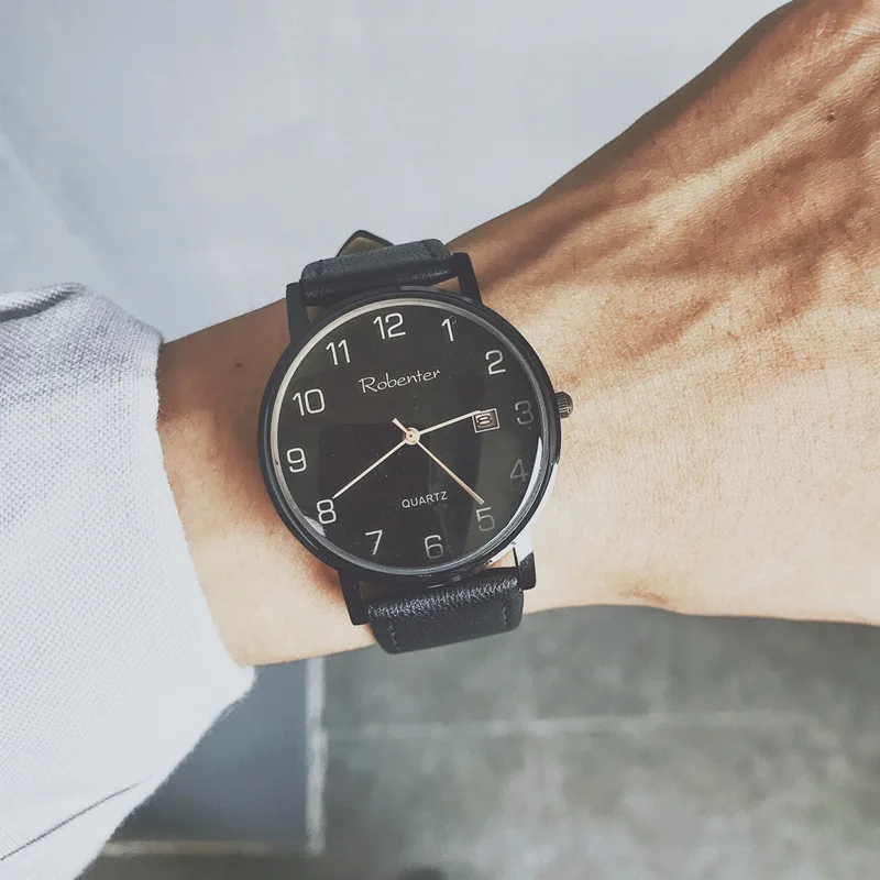 

Teenager Watch with Numbers Dial Fashion Man Junior High School STUDENT'S High School Students Korean-style Simple Trend Casual