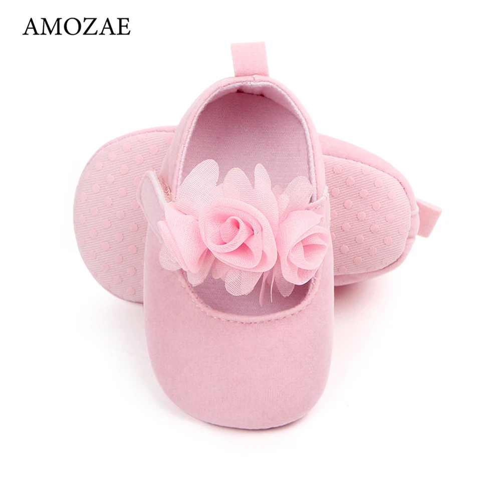 2023 New Cute Floral Baby Shoes For Newborn Infant Toddler Girl Princess Shoes Soft Sole Prewalker Anti-slip Baby Shoes 0-18M valen sina baby girl princess shoes white lace floral embroidered soft shoes prewalker walking toddler kids shoes first walker