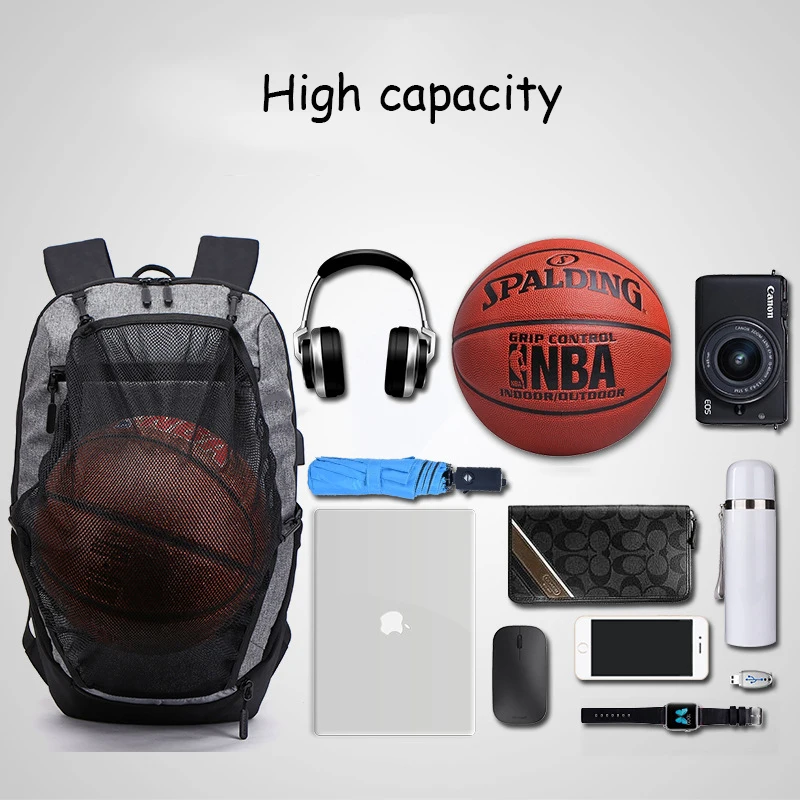 Мужские спортивные сумки для спортзала, баскетбольный рюкзак, USB, школьные спортивные сумки для спортзала для подростков, мальчиков, футбольный мяч, сумка для ноутбука, сумки для футбола