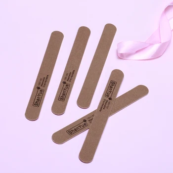 

TF21 100Pcs 150/150 Coffee Wooden Nail Files Sanding Buffer Manicure UV Gel Tips Double Sided Nail Art Sanding Buffer Files PM2+