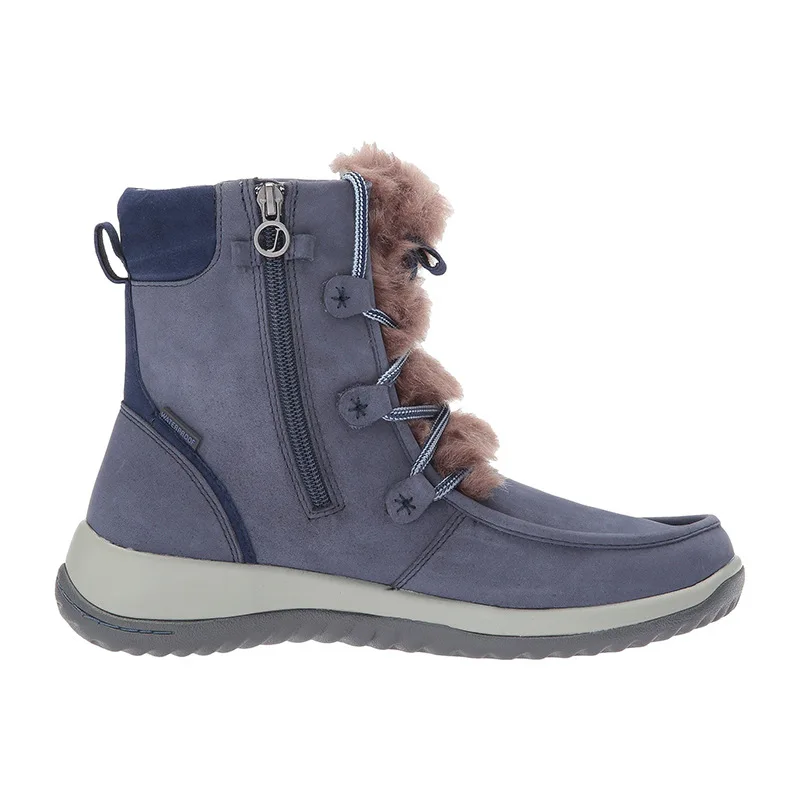 

Snow Boots Women's Genuine Leather Winter plus Velvet New Style WOMEN'S Shoes 2019 Warm Cotton-padded Shoes Short Thick Women's