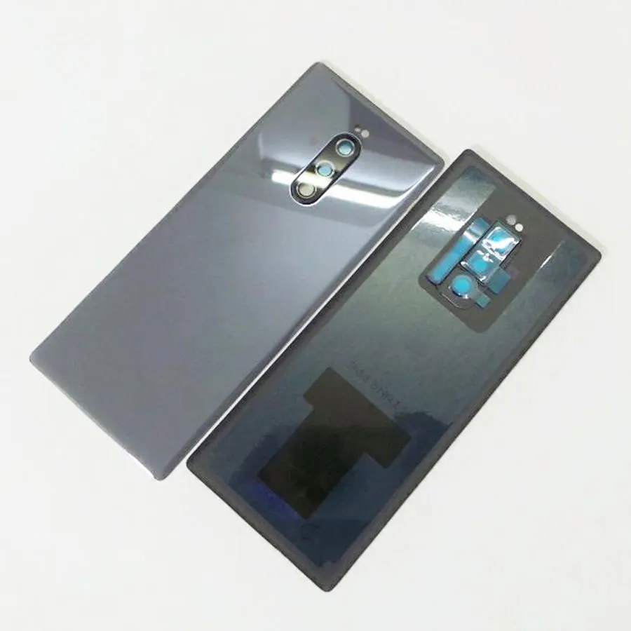 Стеклянный корпус батарейного отсека задняя крышка для sony Xperia 1X1/XZ4 J8110 J8170 J9110 замена крышки аккумулятора - Цвет: Gray