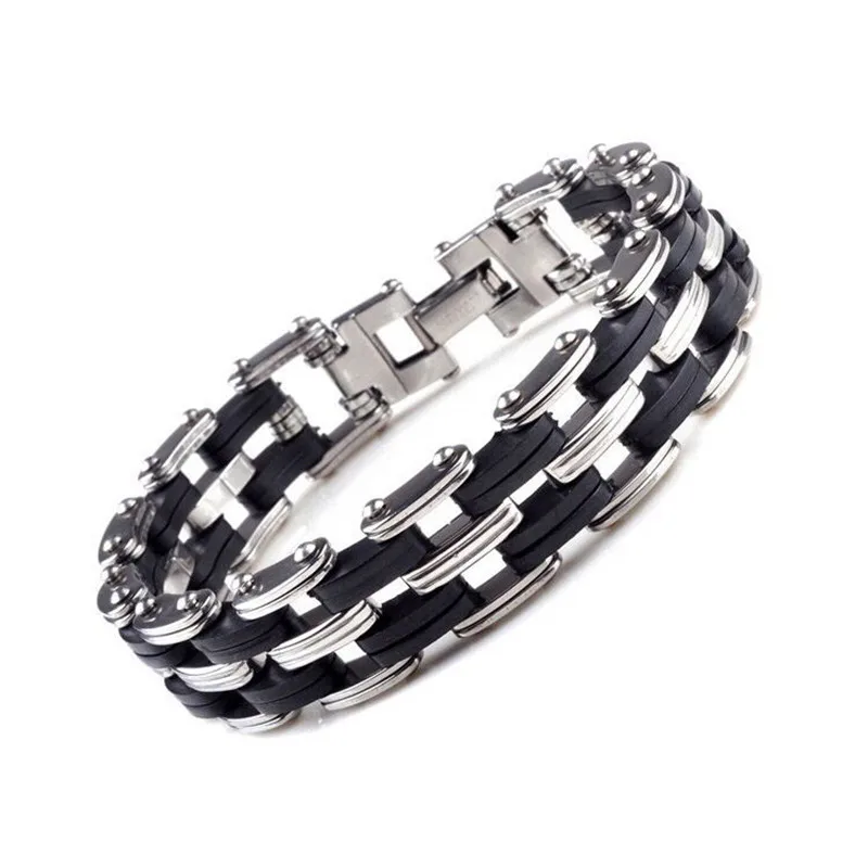 MD панк стиль браслет для мужчин браслет из титановой стали браслет велосипед браслет мотоцикл звено цепи браслет
